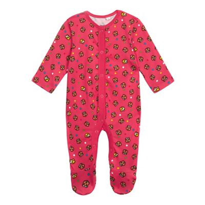Baby girls' pink Pudsey sleepsuit